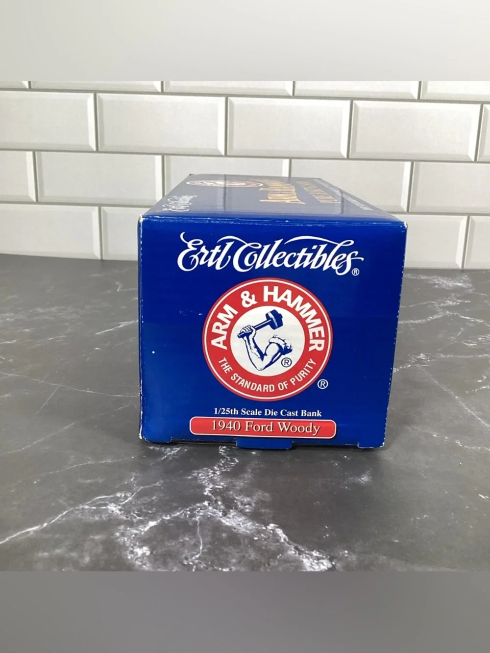 NIB Promotional Die Cast Arm & Hammer Bank, 1940 Ford Woody